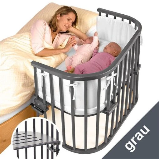 Babybay Maxi Beistellbett Schiefergrau Lackiert Stillbett - Zum Aktionspreis -Roba Verkäufe 2024 000160107 1