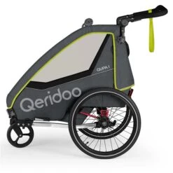 Qeridoo Qupa1 Lime Fahrradanhänger 360-Grad-Buggyrad Und Deichsel 2023 -Roba Verkäufe 2024 002 qupa1 2023 lime buggy