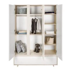 Schardt Capri White Kinderzimmer Inkl. Umbauseiten Mit 3-türigem Schrank -Roba Verkäufe 2024 06 250 11 02 capri white schrank 3 tueren geoeffnet gr 1