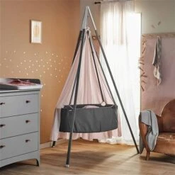 Leander Classic Babywiege Grau Mit Matratze Und Deckenhaken -Roba Verkäufe 2024 100041 09 leander classic cradle grey pink a