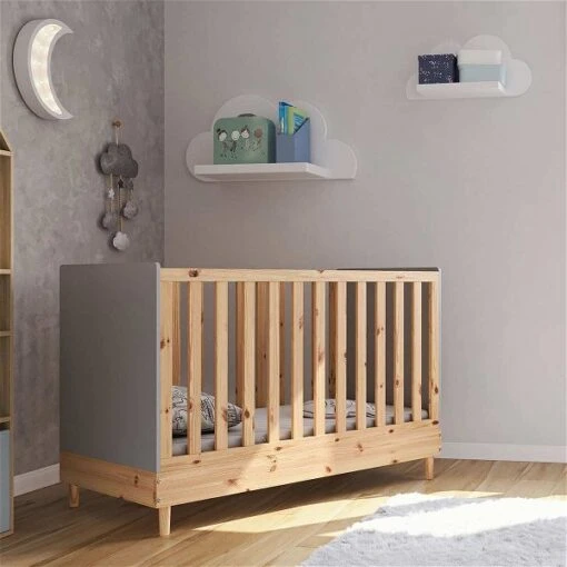 Nature Kid Linus Babybett Natur/grau 70 X 140 Cm 2in1 Baby- Und Kinderbett -Roba Verkäufe 2024 100205 babybett lucera ambiente 1 1 2k