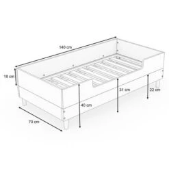 Nature Kid Linus Babybett Natur/grau 70 X 140 Cm 2in1 Baby- Und Kinderbett -Roba Verkäufe 2024 100206 kinderbett lucera sketch 2k