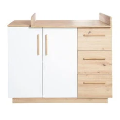 Roba Lion Kinderzimmer 3T Weiß/natur Bett, Wickelkommode, Schrank -Roba Verkäufe 2024 1012848 kinderzimmerset 03 f