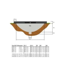 EXIT TOYS EXIT Silhouette Bodentrampolin Ø 183 Cm, Schwarz Inkl. Sicherheitsnetz -Roba Verkäufe 2024 12 95 06 1