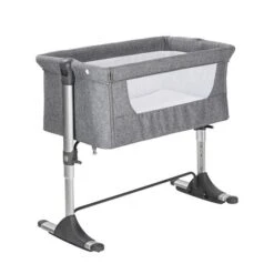 Schardt Joy Wiege/Beistellbett Aluminium/Leinen Hellgrau -Roba Verkäufe 2024 13 820 wiege joy mit kufe zum schaukeln 1