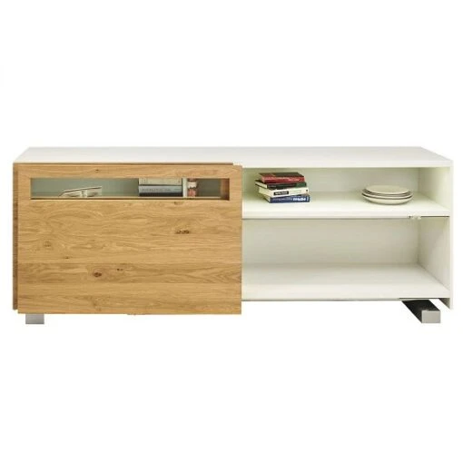 Now! Vision By Hülsta Sideboard 4R 2 Schiebetüren 70,4x211,3x52 - Lack-weiß /Natureiche -Roba Verkäufe 2024 1422 huelsta now vision 151171f3 1