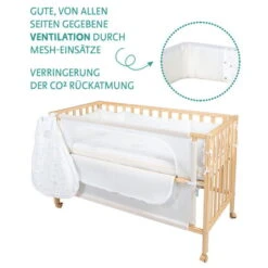 Roba Room Bed Safe Asleep® Sternenzauber - Natur Inkl. Nestchen Air, Matratze & Schlafsack Easy Air -Roba Verkäufe 2024 16600 51nlv209 roombed det 03 2