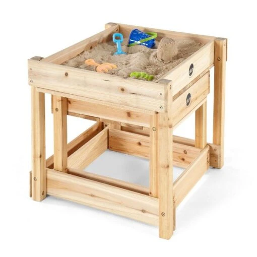 Plum Sand- Und Wassertisch Sandy Bay 2er-Set Aus Hochwertigem, Nachhaltig Angebautem Holz -Roba Verkäufe 2024 25074ab72 plum sandy bay wooden play tables natural stacked