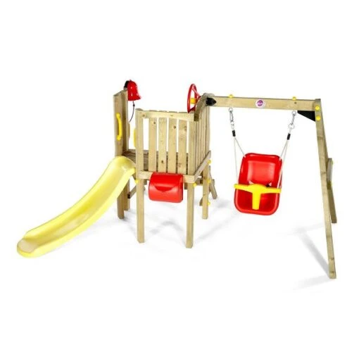 Plum Kleinkinder Turm Mit Babyschaukel Aus Hochwertigem, Nachhaltig Angebautem Holz -Roba Verkäufe 2024 27552ab69 plum toddlers tower wooden climbing frame 1