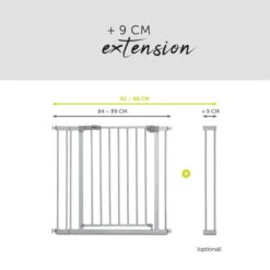 Hauck Stop N Safe 2 + 9cm Ext. Schutzgittererweiterung -Roba Verkäufe 2024 4007923597323.pt04.stop n safe 2 incl. 9cm extension silver