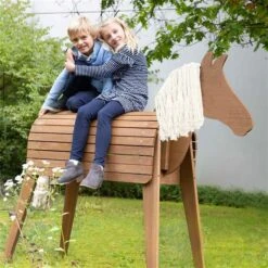 Roba Spielpferd Outdoor Natur Aus Wetterfestem Massivholz -Roba Verkäufe 2024 456022te pferd mitkindern m 01