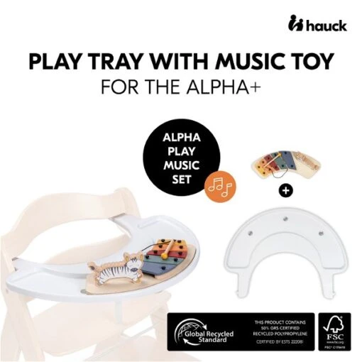 Hauck Alpha Play Music Set Spielbrett Mit Musikspiel Für Den Alpha+ Zebra -Roba Verkäufe 2024 4894352808010.pt01.alpha play music set white