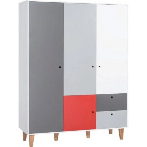 VOX Concept Baby Kleiderschrank 3-türig Red White/grey/graphite -Roba Verkäufe 2024 5010745 3