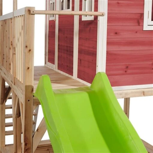 EXIT TOYS EXIT Loft 750 Holzspielhaus - Rot Extra Hoch - Mit Sandkasten, Rutsche & Anbau -Roba Verkäufe 2024 50 08 23 1