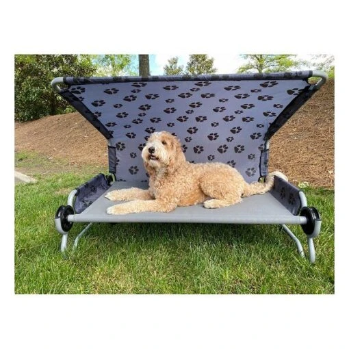 Dog-Bed L Das Camping Hundebett Von Disc-O-Bed Mit Sonnendach Belastbar Bis 91 Kg -Roba Verkäufe 2024 60001 dog bed l finley 2