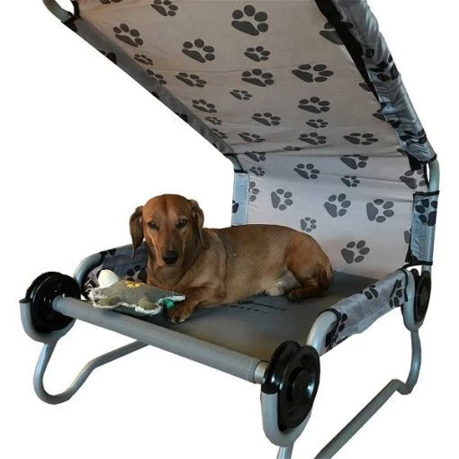 Dog-Bed S Das Camping Hundebett Von Disc-O-Bed Mit Sonnendach Belastbar Bis 91 Kg -Roba Verkäufe 2024 60003 dog bed s 4s