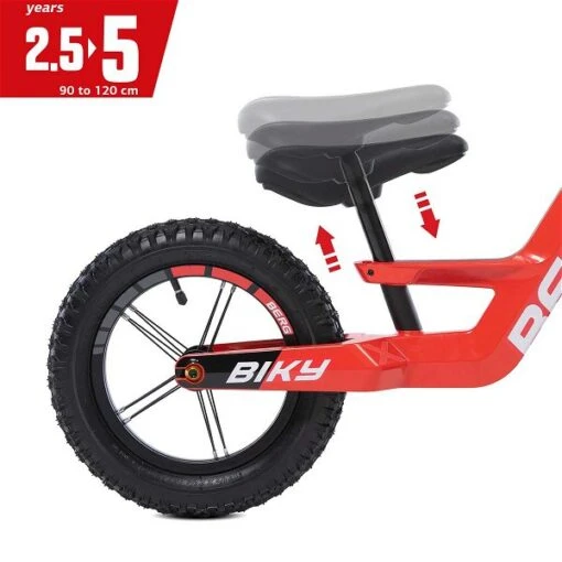 Berg Biky Cross Red Laufrad -Roba Verkäufe 2024 8715839077803 05 berg biky crossred zadelverstelling