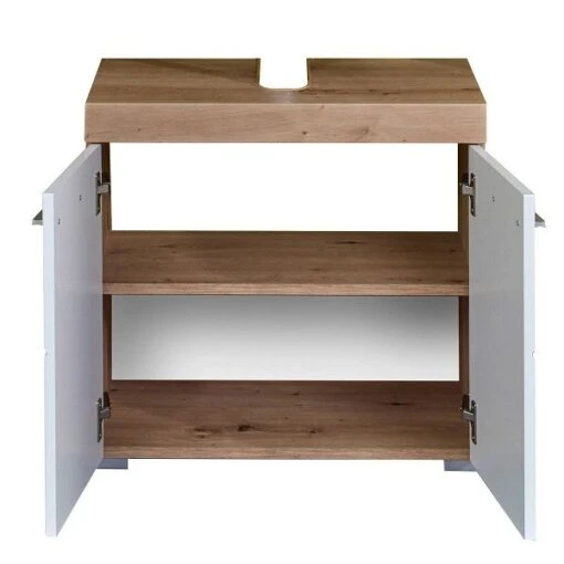 Trendteam Amanda Waschbeckenunterschrank 60x56x34 Weiß / Asteiche -Roba Verkäufe 2024 amanda bd 1393 301 07 freisteller 3