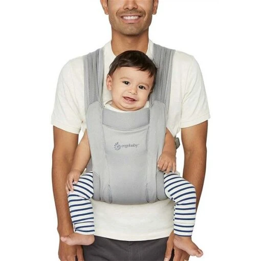 Ergobaby Embrace Soft Air Mesh Soft Grey Babytrage Für Neugeborene -Roba Verkäufe 2024 baby carrier embrace soft air mesh soft grey 4