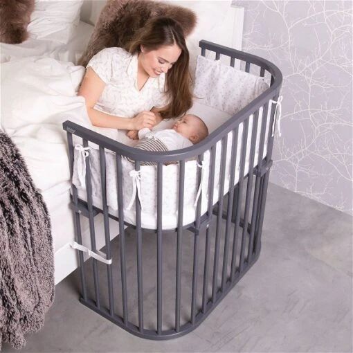 Babybay Boxspring Beistellbett Schiefergrau Stillbett - Zum Aktionspreis -Roba Verkäufe 2024