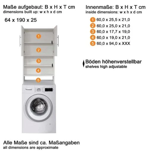 Trendteam Basix Waschmaschinen-Überbau Weiß -Roba Verkäufe 2024 basix bd 1709 003 01 datenblatt 20190822