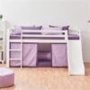 Hoppekids Halbhohes Bett ECO Dream 90x200 Mit Rutsche Gerade Leiter | Teilbar -Roba Verkäufe 2024 beautiful bloom basic half high w slide 90x200 mileu 2 1