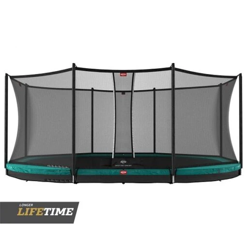 Berg Grand Favorit InGround 520 Trampolin Grün Mit Sicherheitsnetz Comfort -Roba Verkäufe 2024 berg grand favorit inground 520 green safety net comfort 1