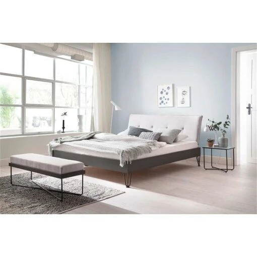 Meise Möbel Boston Metallbett Beige 180 X 200 Cm Füße Wählbar Kopfteil Gesteppt Umlaufende Biese -Roba Verkäufe 2024 boston kt 3 biese sawana 84 grau beige speiche 2411 20 fein 2