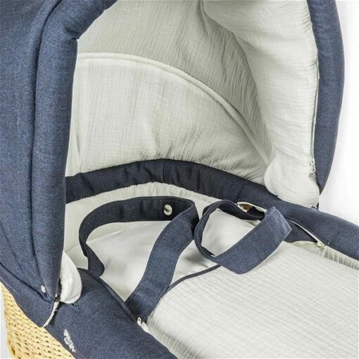 HESBA ClassicKorb Kinderwagen Außen 501 Innen 130 Räder Weiß 30 Cm, Ledergriff Weiß -Roba Verkäufe 2024 classickorb carrycot detail 04 1