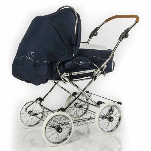 HESBA Condor Coupe Kinderwagen Außen 503 Innen 173 Räder Weiß 25 Cm, Ledergriff Hellbraun -Roba Verkäufe 2024 condor coupe 250eva fb503 173 lg lightbrown back