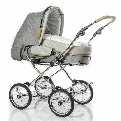 HESBA Condor Coupe Kinderwagen Außen 793 Innen 200 Teilleder Räder Schwarz 25 Cm, Ledergriff Greige -Roba Verkäufe 2024 condor coupe 250sl fb793 200 lg greige