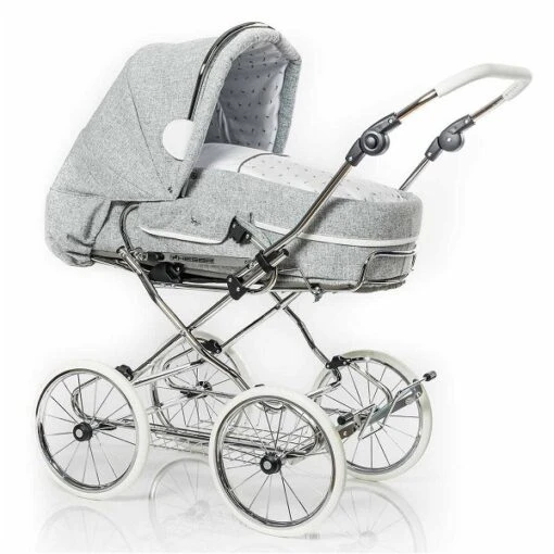 HESBA Condor Coupe Kinderwagen Außen 761 Innen 700 Teilleder Räder Weiß 30 Cm, Ledergriff Weiß -Roba Verkäufe 2024 condor coupe 300eva fb761 700 lg weiss