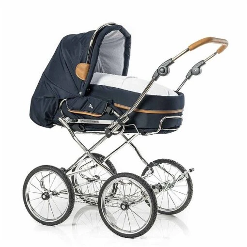 HESBA Condor Coupe Kinderwagen Außen 546 Innen 180 Teilleder - Räder Schwarz 30 Cm, Griff Hellbra -Roba Verkäufe 2024 condor light 300sl fb546 180 lg hellbraun 1