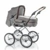 HESBA Corrado Kinderwagen Außen 796, Innen 227 Teilleder - Räder Schwarz 30 Cm, Griff Braun -Roba Verkäufe 2024 corrado 300sl fb796 227 lg braun 2