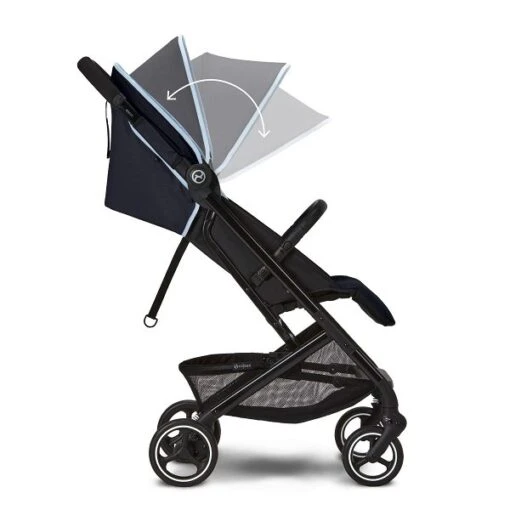 CYBEX Beezy Buggy Ocean Blue - Gestell Black -Roba Verkäufe 2024 cyb 22 int y270 beezy blk ocbl canopy steps