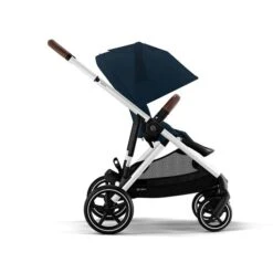 CYBEX Gazelle S Sportwagen Ocean Blue Gestell In Silver | Der City-Shopper -Roba Verkäufe 2024 cyb 22 int y270 gazelles slv ocbl canopy open