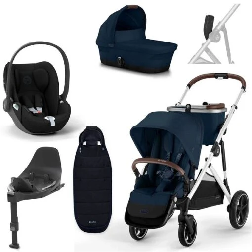 CYBEX Gazelle S Kinderwagen Ocean Blue + Cloud T I-Size + Zubehör Bundle -Roba Verkäufe 2024 cybex gazelle bundle 1002450890