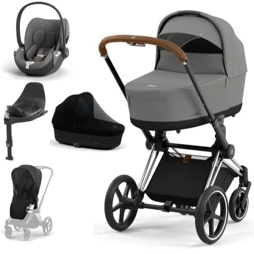 CYBEX PRIAM Kinderwagen Mirage Grey Bundle New Generation Inkl. 7 Zubehörartikel -Roba Verkäufe 2024