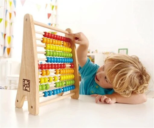 Hape Regenbogen Abakus E0412 -Roba Verkäufe 2024 e0412ae rainbow bead abacus child 1