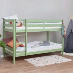 Hoppekids ECO Comfort Etagenbett Pale Green 90x200 Cm - Ohne Lattenroste -Roba Verkäufe 2024 etagenbett 90x200 green