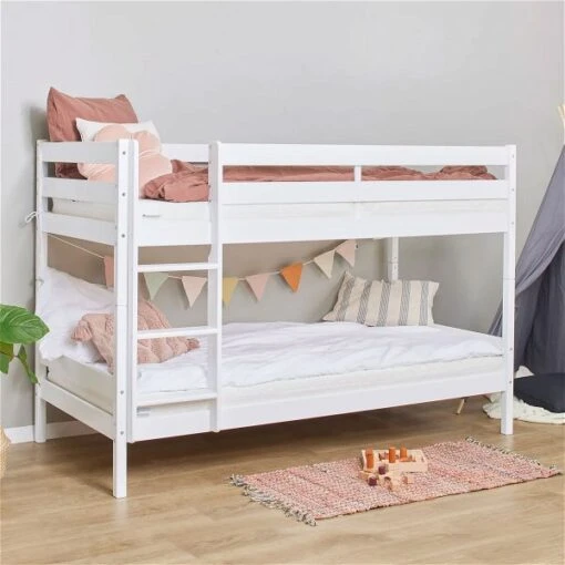 Hoppekids ECO Comfort Etagenbett Weiß 90x200 Cm - Ohne Lattenroste -Roba Verkäufe 2024