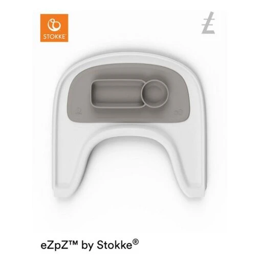 Stokke® Tray Zum Tripp Trapp® Hochstuhl In Schwarz Zum Aktionspreis -Roba Verkäufe 2024 ezpzbystokke softgrey onstokketray white 190919 sp picto 3