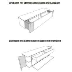 Hülsta Gentis Wohnwand 1 - Akzent Lack - Breite 299,2 Cm -Roba Verkäufe 2024 gentis elementabschluss