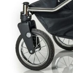 HESBA Corrado Kinderwagen 796/227 Teilleder Mit Schwenkbaren Vorderrädern Schwarz SW-SL 2/25 -Roba Verkäufe 2024 gestelltyp sw sl 2 25 schwenkbaren vorderraeder 3