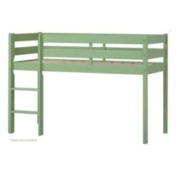 Hoppekids ECO Comfort Halbhohes Bett Pale Green 70 X 160 Cm - Ohne Lattenrost -Roba Verkäufe 2024 halbhochbett green 70x160