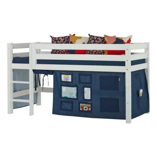 Hoppekids Halbhohes Bett ECO Luxury 90x200 Cm Mit Gerader Leiter & Absturzsicherung -Roba Verkäufe 2024