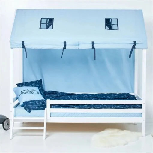 Hoppekids Hausbett ECO Dream 90x200cm Weiß - Mit Leiter -Roba Verkäufe 2024