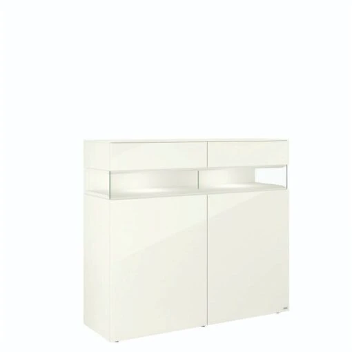 Hülsta Neo Highboard 2 Schubkästen Und 2 Türen Hochglanzlack Weiß -Roba Verkäufe 2024 huelsta neo 134478f4