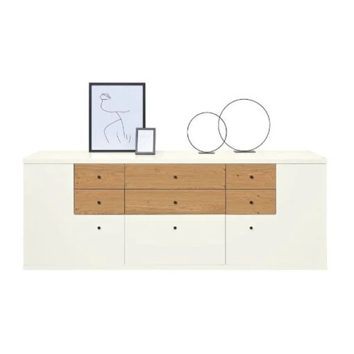 Now! Time By Hülsta Sideboard Mit Winkeltüren Natureiche/Lack-weiß -Roba Verkäufe 2024 huelsta now time ntw14568 1041312f3