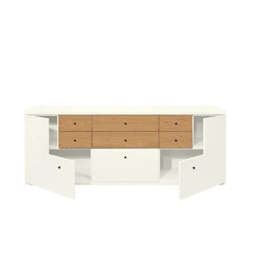 Now! Time By Hülsta Sideboard Mit Winkeltüren Natureiche/Lack-weiß -Roba Verkäufe 2024 huelsta now time ntw14568 1041313f3